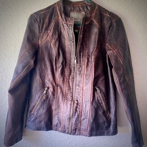 Vintage Maurice distressed biker jacket medium.